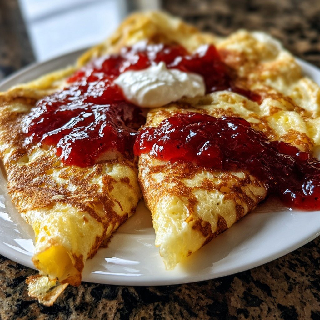 Pfannkuchen mit Marmelade