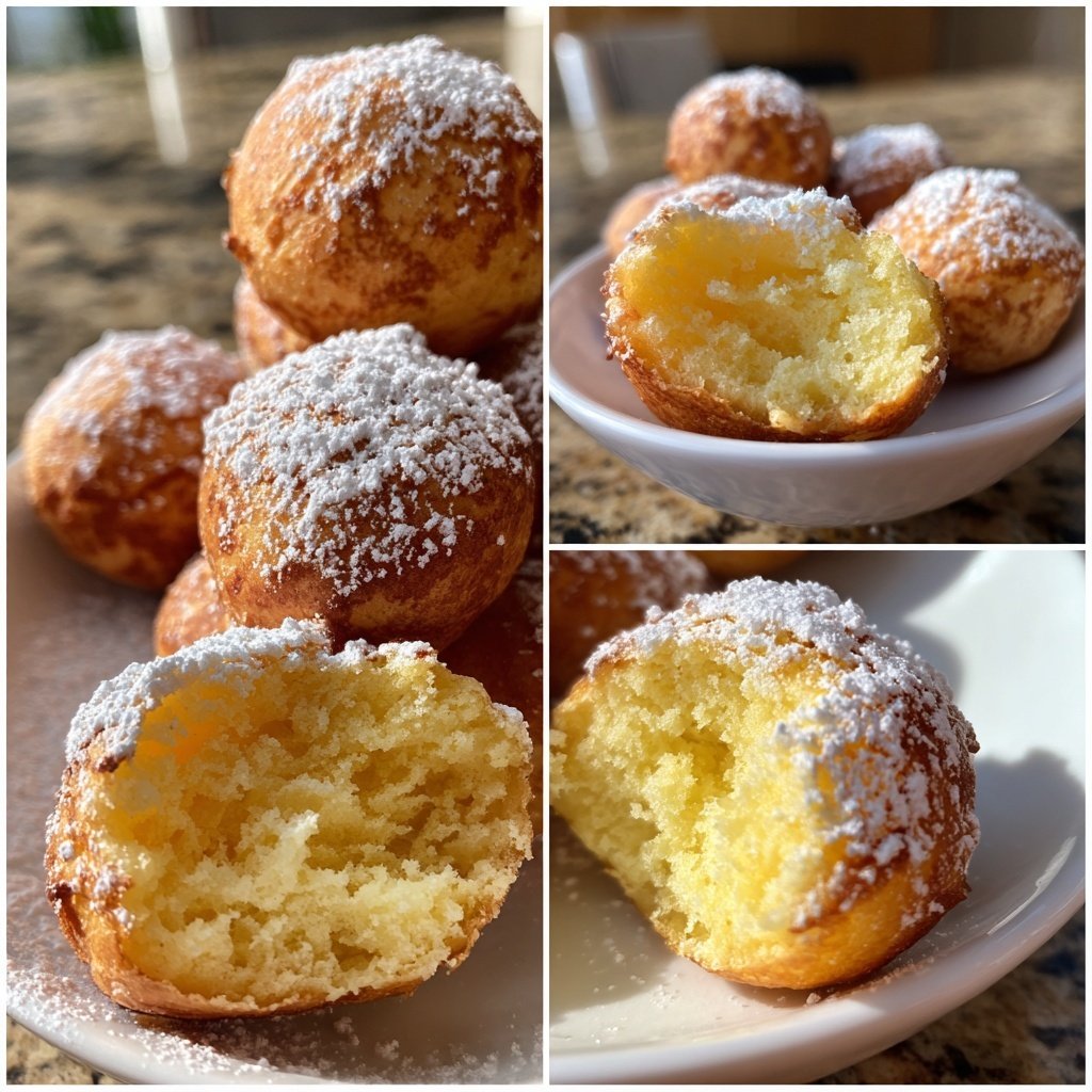 Quarkbällchen mit Joghurtteig