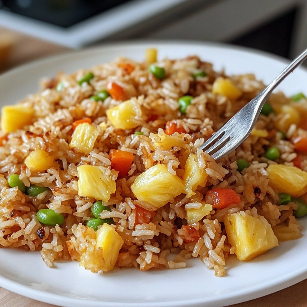 Gebratener Reis mit Ananas