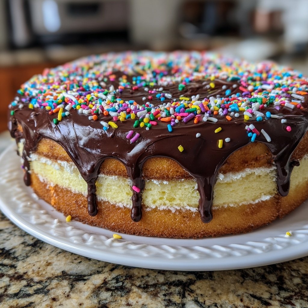 Geburtstagskuchen mit Schokolade