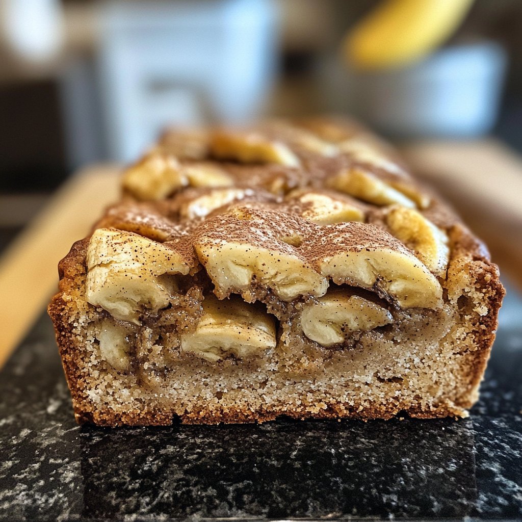 Saftiges Bananenbrot mit reifen Bananen