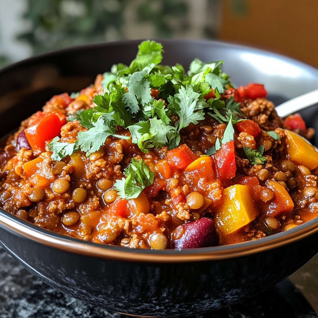 Chili sin Carne mit Linsen