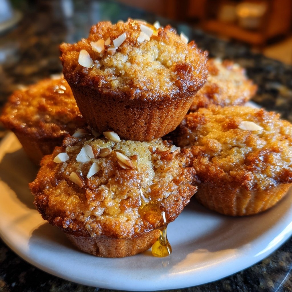 Muffins mit Mandeln und Honig