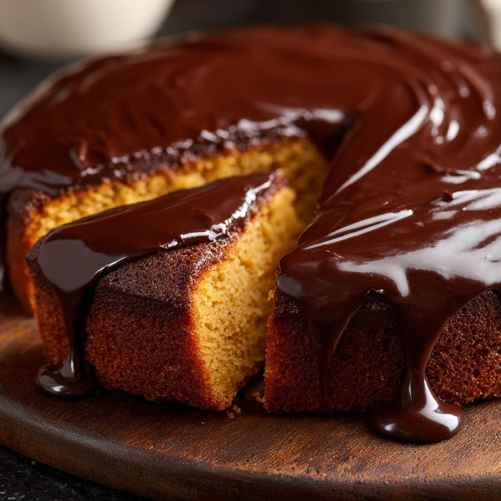 Blechkuchen mit Schokoglasur