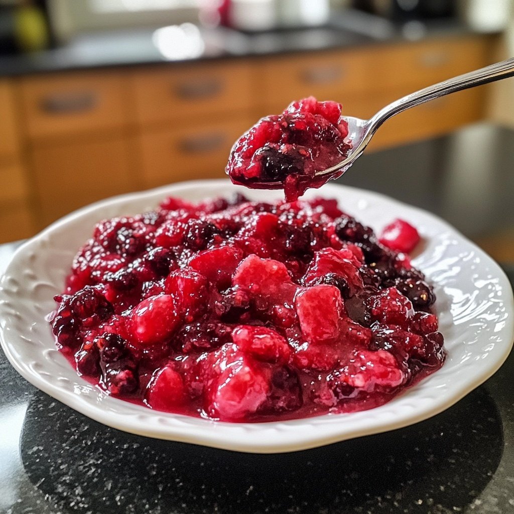 Rote Grütze mit Kirschen